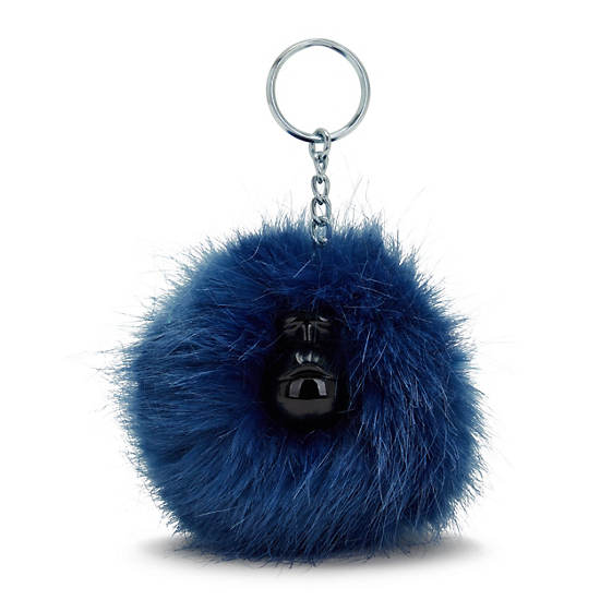 Kipling Pompom Monkey Keychain Tillbehör Blå | SE 1258FD